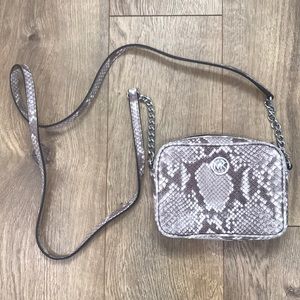 Michael Kors Snakeskin Print Mini Crossbody